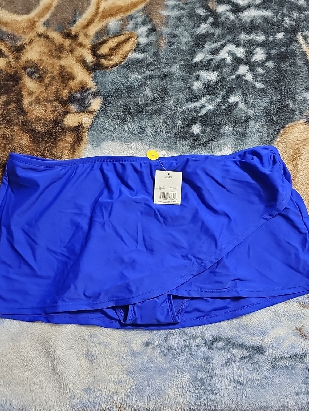 George Royal Blue Swim Skirt with Attached Brief